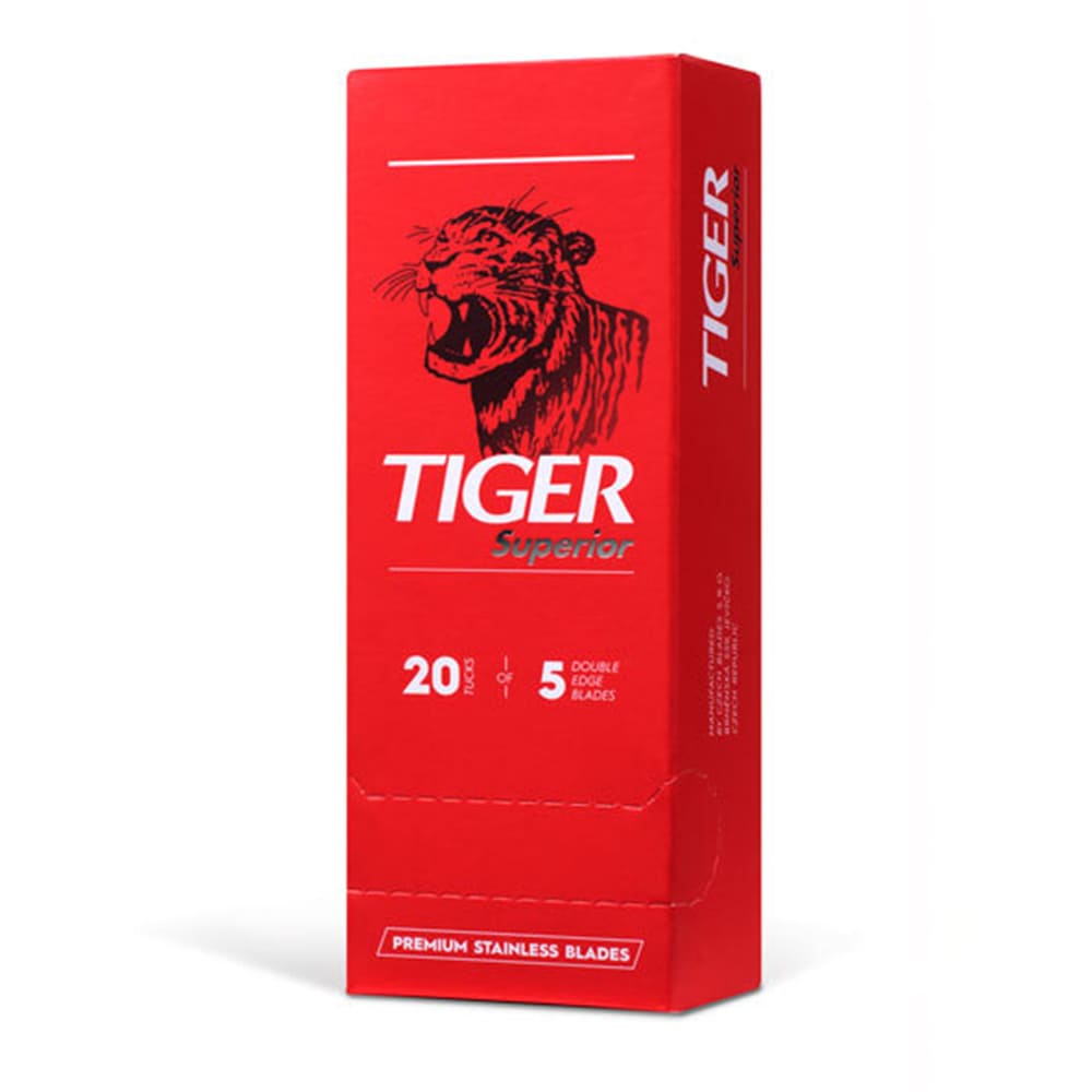 100 double edge razor blades stainless steel Tiger Superior