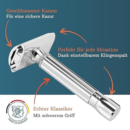 Merkur Progress Rasierhobel Adjustable Progress 500 Bright-Chrome