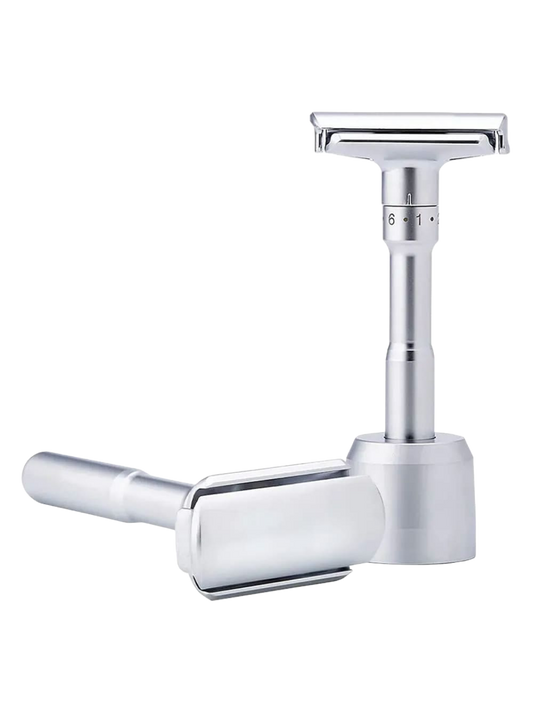 The Shave Factory – Verstellbarer Rasierhobel matt mit Ständer